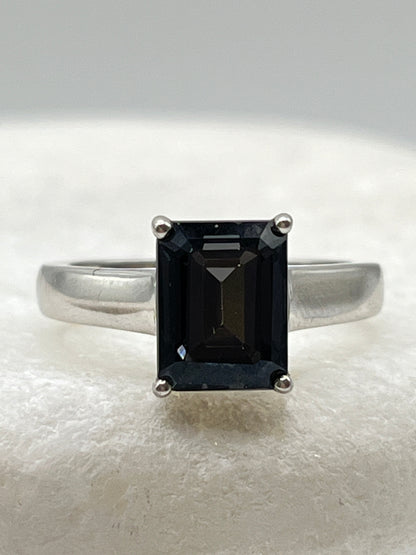 925 Sterilng Silver Marambaia Black Topaz Ring - Size M