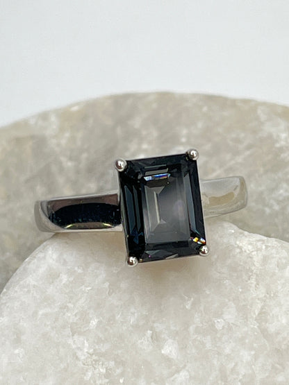 925 Sterilng Silver Marambaia Black Topaz Ring - Size M