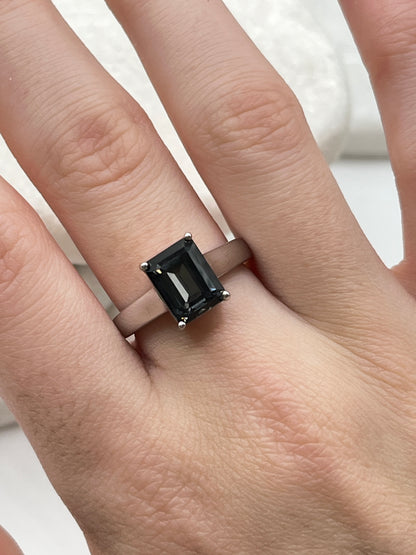 925 Sterilng Silver Marambaia Black Topaz Ring - Size M