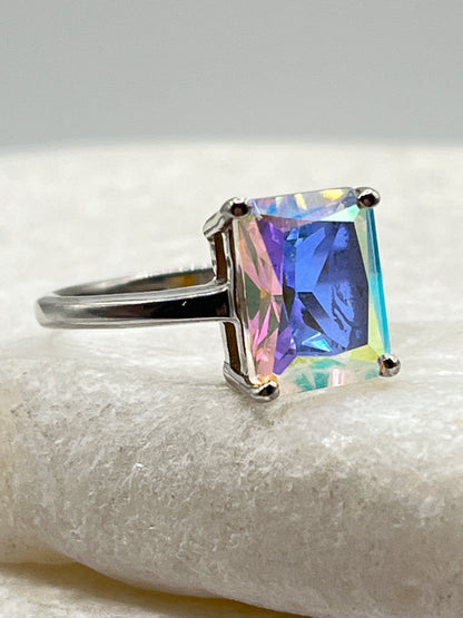 925 Sterling Silver Mercury Mystic Topaz Ring - Size M