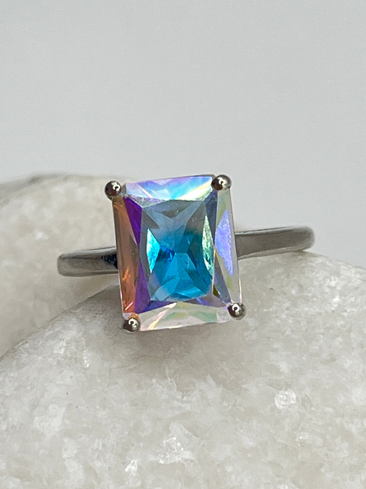 925 Sterling Silver Mercury Mystic Topaz Ring - Size M