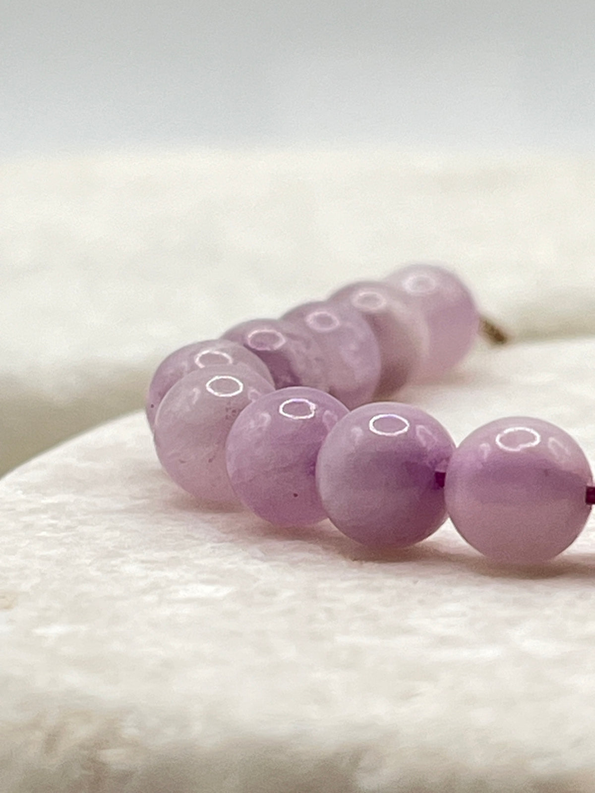925 Sterling Silver Rose Gold Gilded Kunzite Slider Bracelet