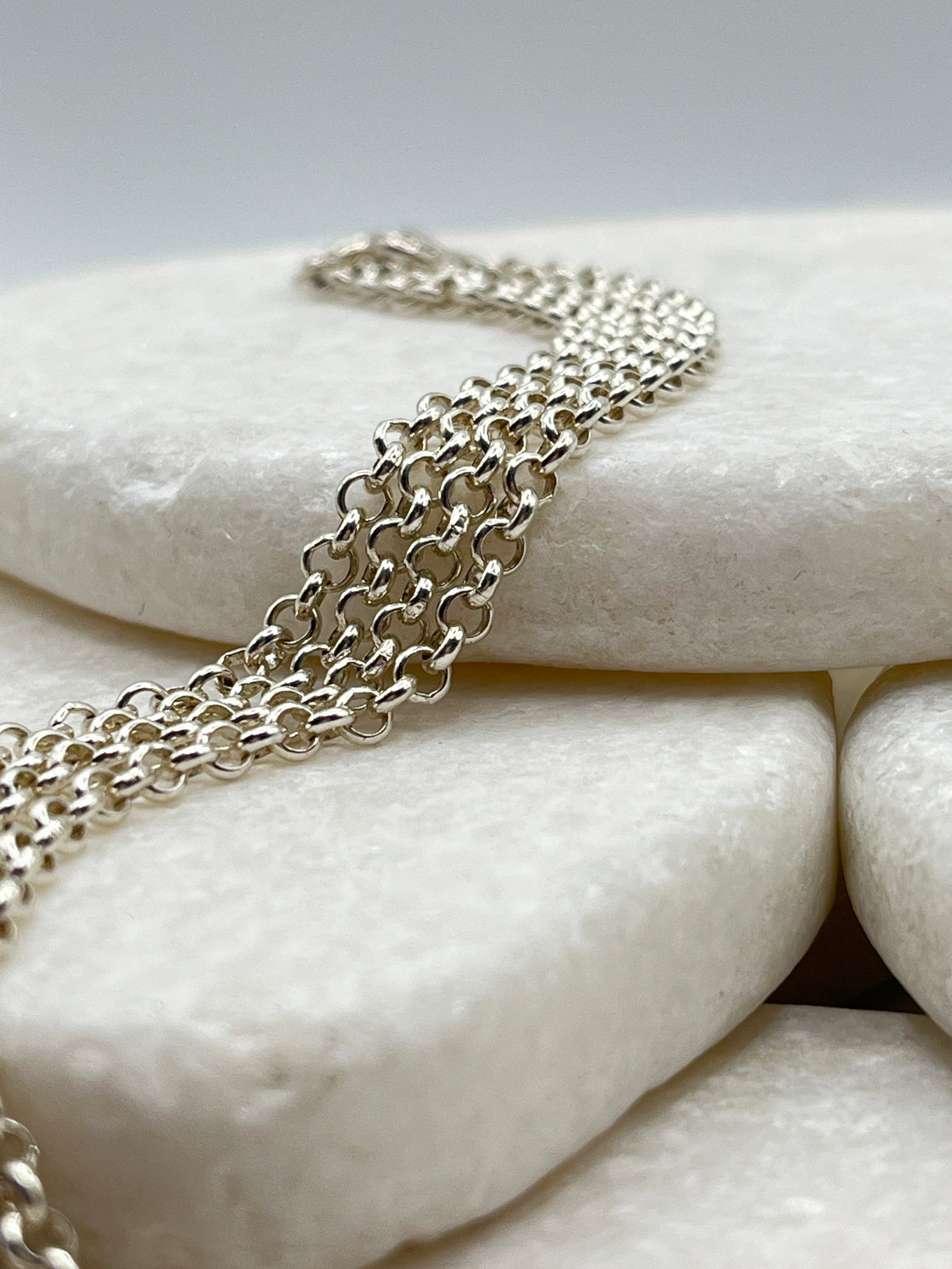 925 Sterling Silver Simple Chain Bracelet – 3mm, Handmade in the UK