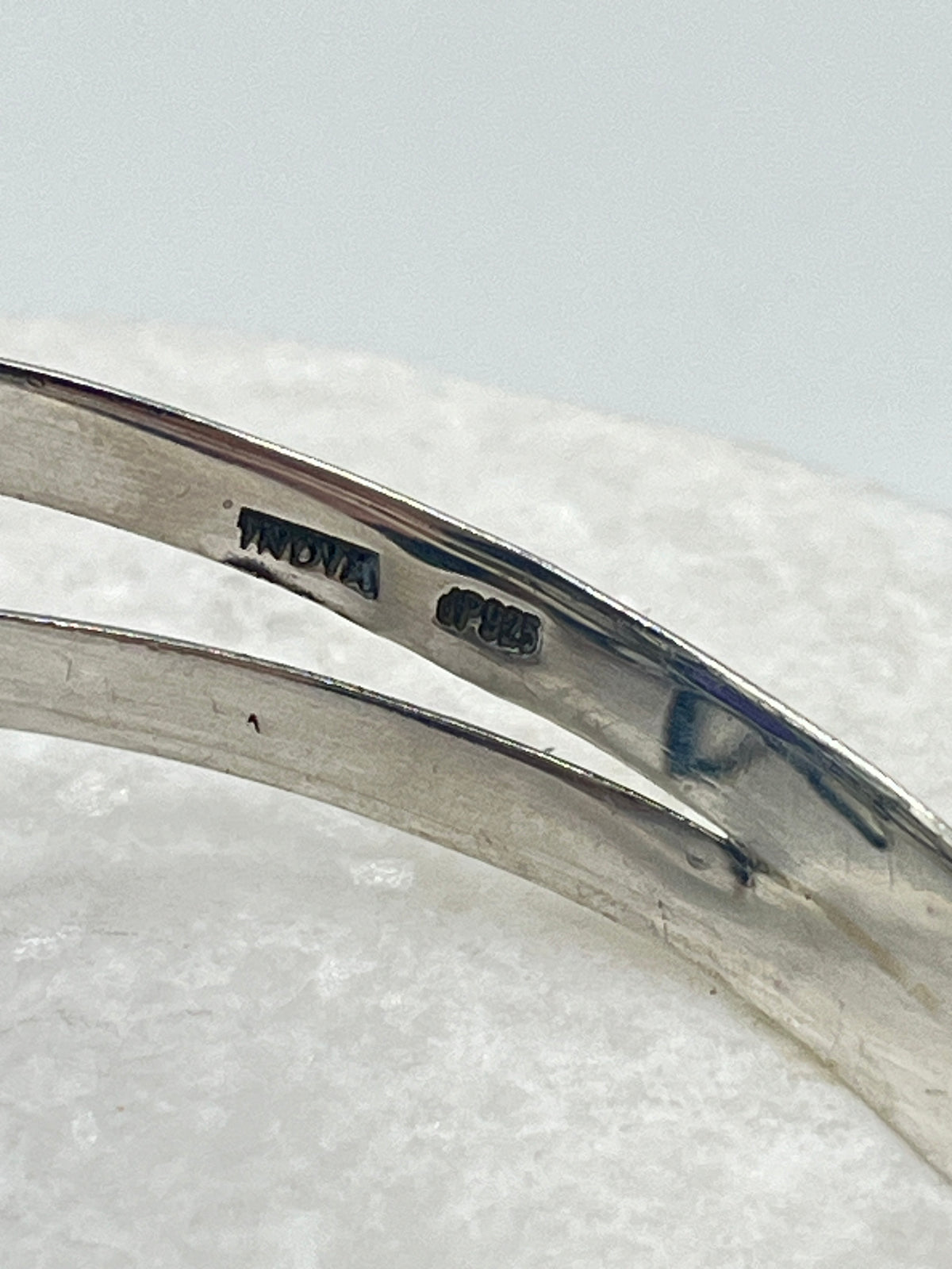 Vintage 925 Sterling Silver Amber and Moonstone Floral Cuff Bangle