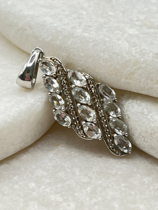 925 Sterling Silver Goshenite Pendant