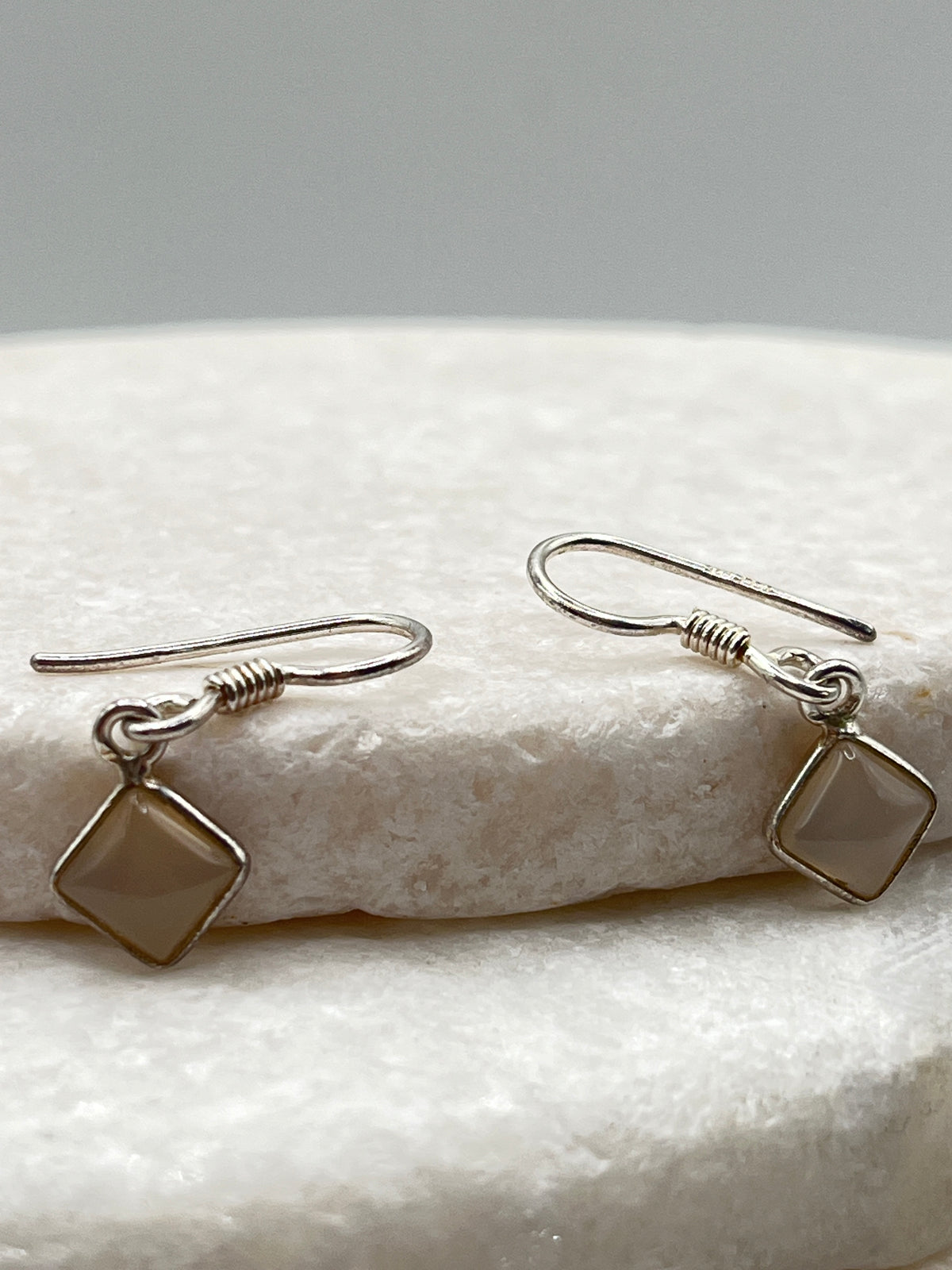 925 Sterling Silver Rose Quartz Earrings