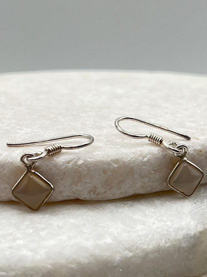 925 Sterling Silver Rose Quartz Earrings