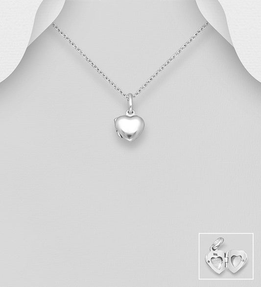 925 Sterling Silver Engravable Locket Pendant