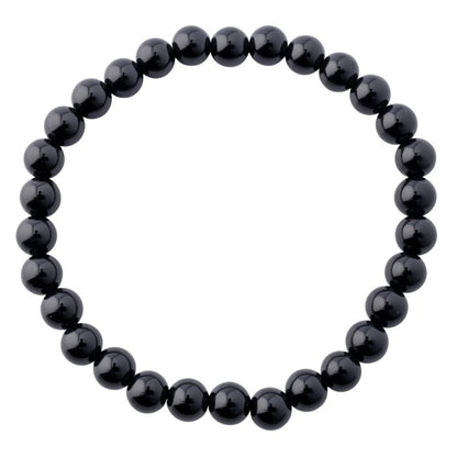 Handmade Black Onyx Beaded Bracelet - 6mm
