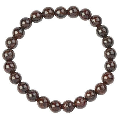 Handmade Garnet Beaded Bracelet - 6mm